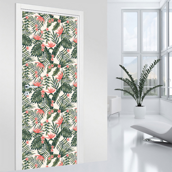 Door Sticker - Decal - Flowers