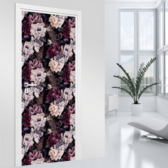 Door Sticker - Decal - Flowers