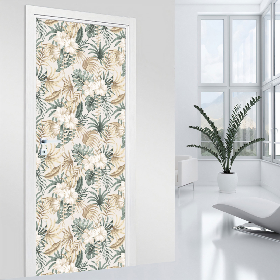 Door Sticker - Decal - Flowers