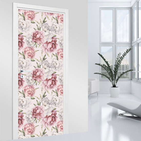 Door Sticker - Decal - Flowers