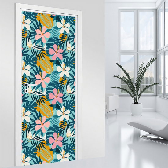 Door Sticker - Decal - Flowers