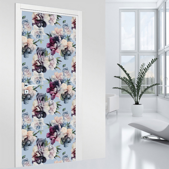 Door Sticker - Decal - Flowers