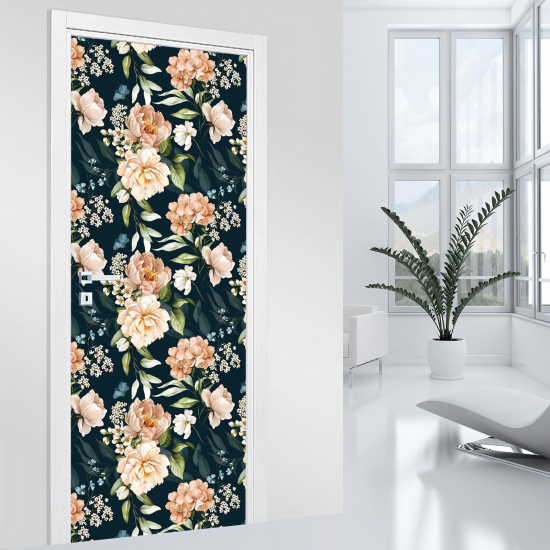 Door Sticker - Decal - Flowers