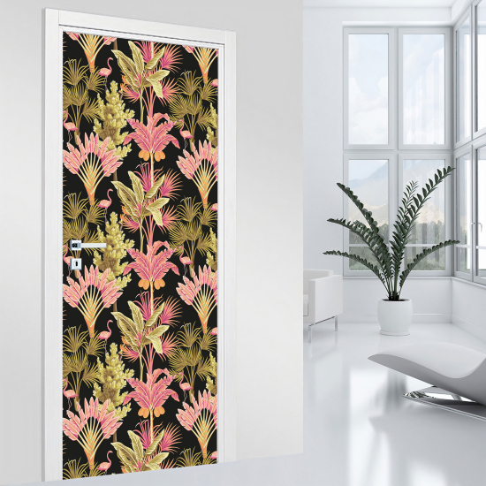 Door Sticker - Decal - Flowers