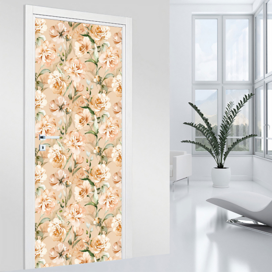 Door Sticker - Decal - Flowers