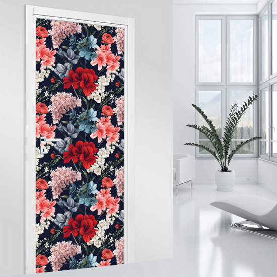 Door Sticker - Decal - Flowers