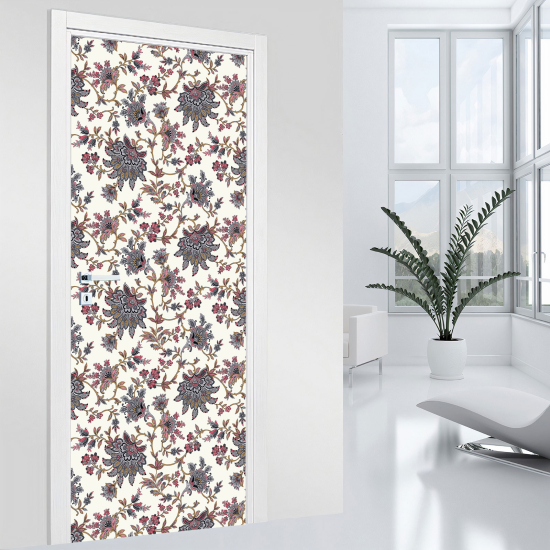 Door Sticker - Decal - Flowers