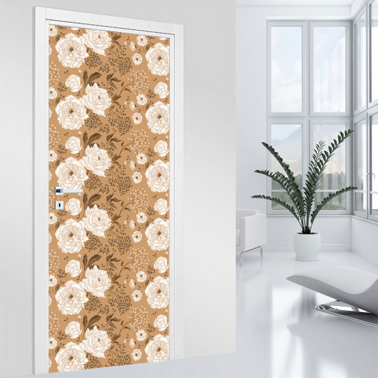 Door Sticker - Decal - Flowers