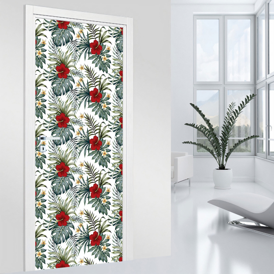 Door Sticker - Decal - Flowers