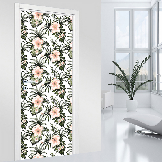 Door Sticker - Decal - Flowers