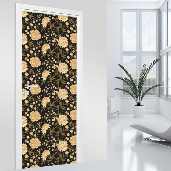 Door Sticker - Decal - Flowers