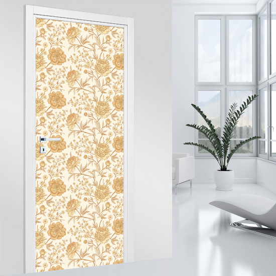 Door Sticker - Decal - Flowers