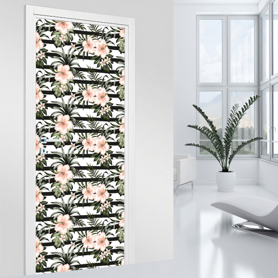 Door Sticker - Decal - Flowers