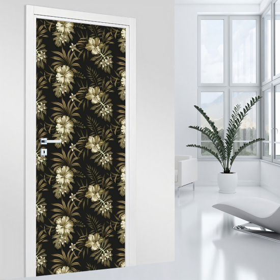 Door Sticker - Decal - Flowers