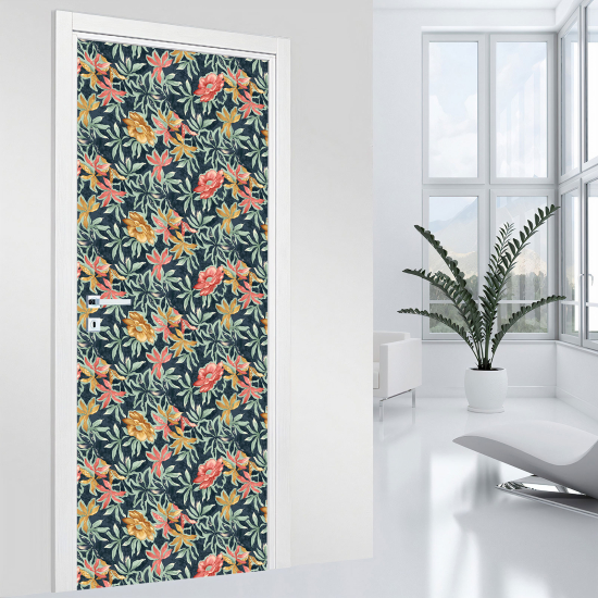 Door Sticker - Decal - Flowers