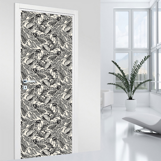 Door Sticker - Decal - Flowers