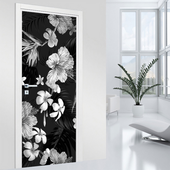 Door Sticker - Decal - Flowers