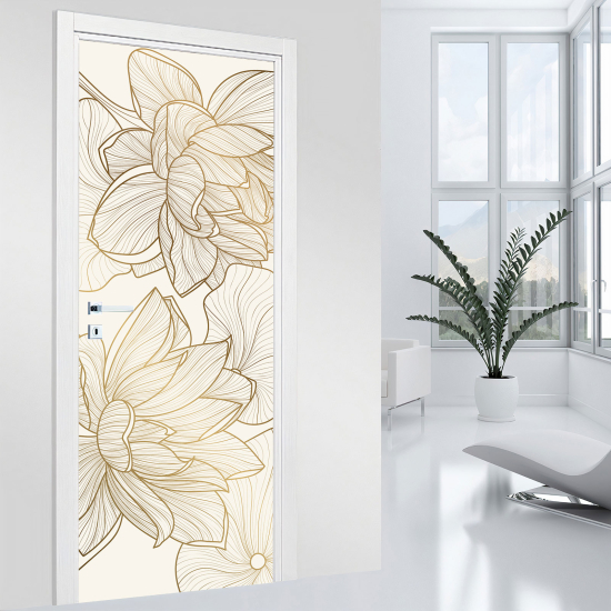 Door Sticker - Decal - Flowers