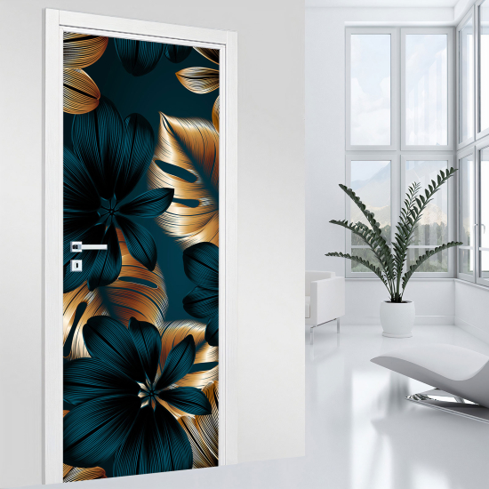 Door Sticker - Decal - Flowers