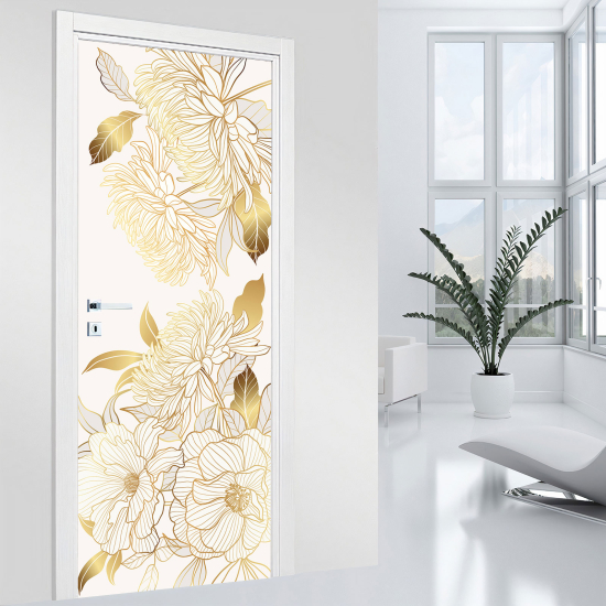 Door Sticker - Decal - Flowers