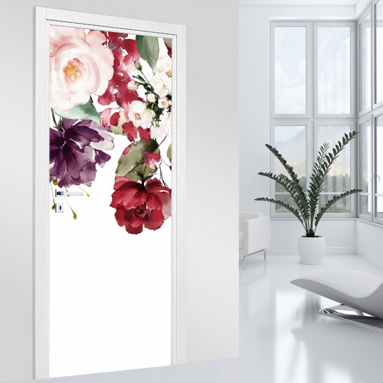 Door Sticker - Decal - Flowers