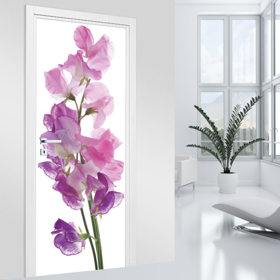 Door Sticker - Decal - Flowers