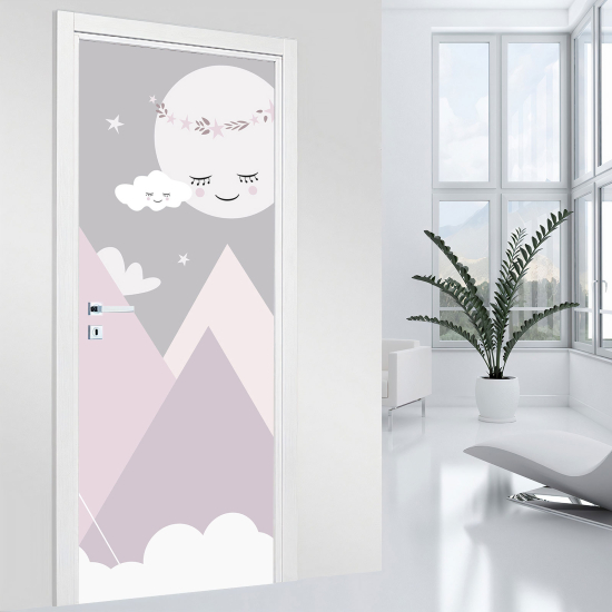 Door Sticker - Decal for Kids - Mountains