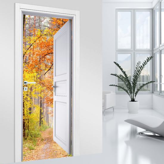 Door Sticker - Decal - Forest