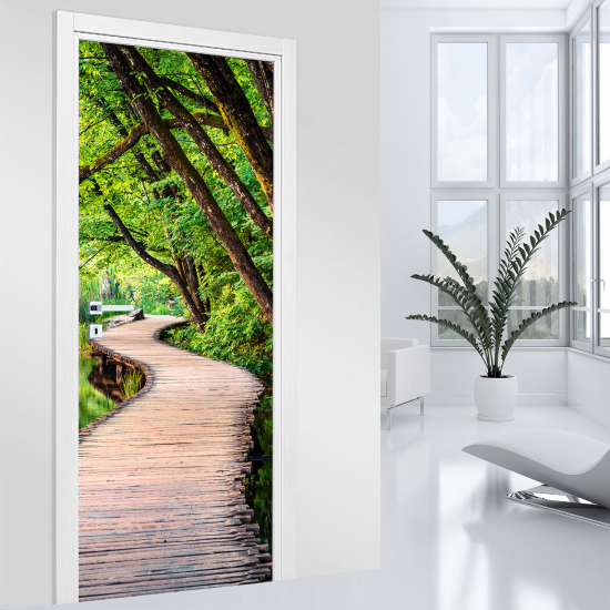 Door Sticker - Decal - Forest path