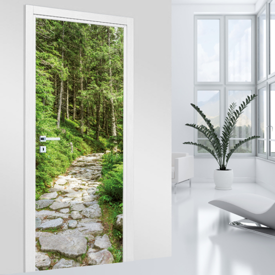 Door Sticker - Decal - Forest Path