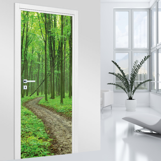 Door Sticker - Decal - Forest path