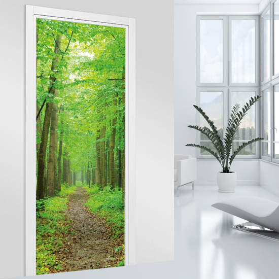 Door Sticker - Decal - Forest path