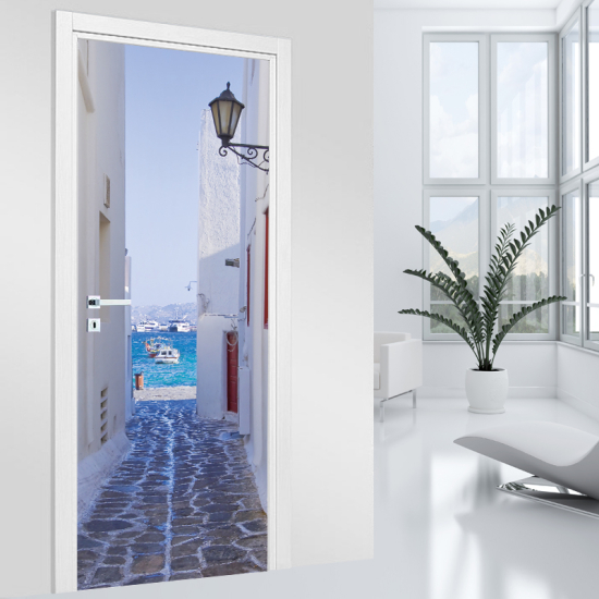 Door Sticker - Decal - Greek Alley