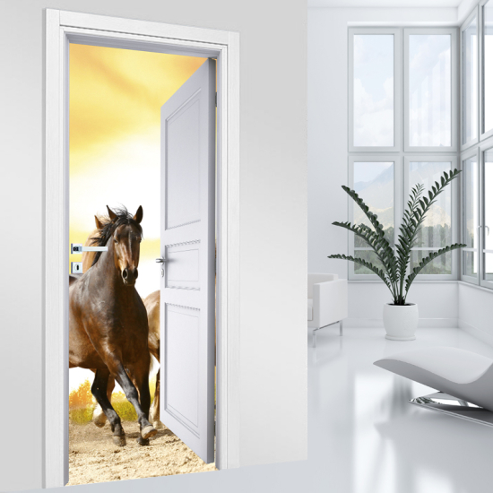 Door Sticker - Decal - Horse