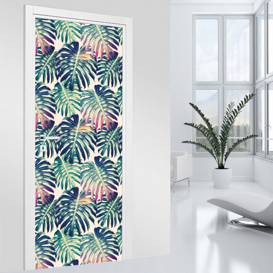 Door Sticker - Decal - Leaves