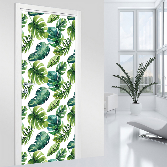 Door Sticker - Decal - Leaves