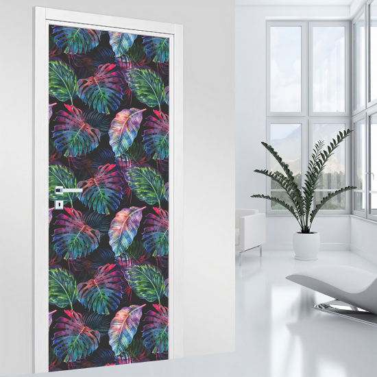 Door Sticker - Decal - Leaves