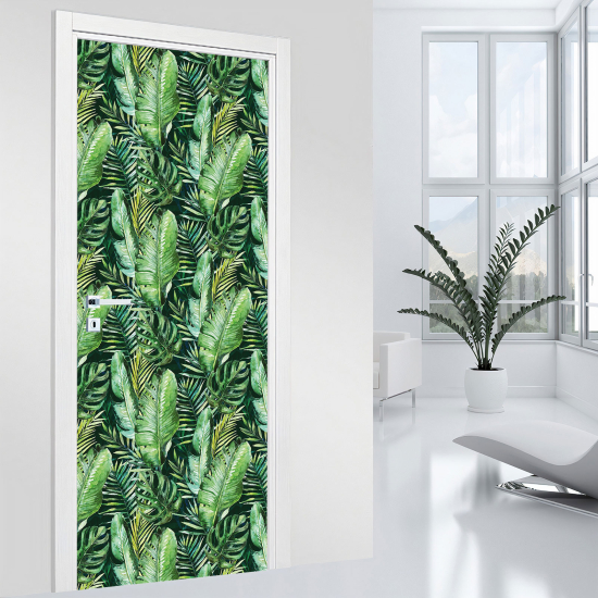 Door Sticker - Decal - Leaves