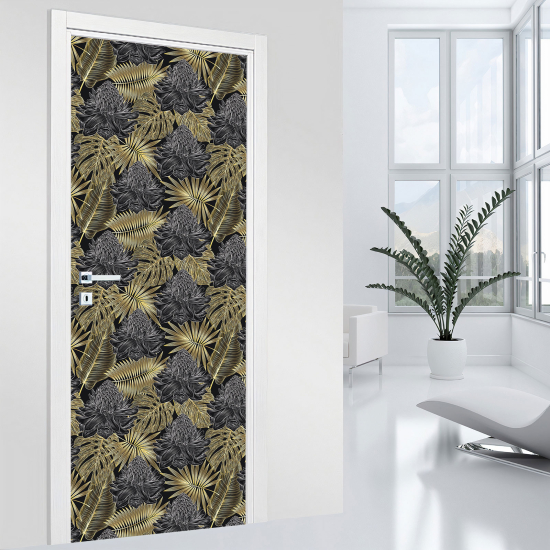 Door Sticker - Decal - Leaves