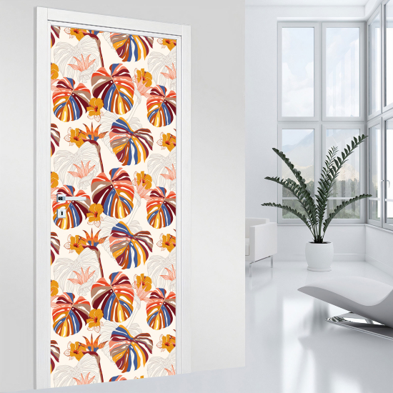 Door Sticker - Decal - Leaves