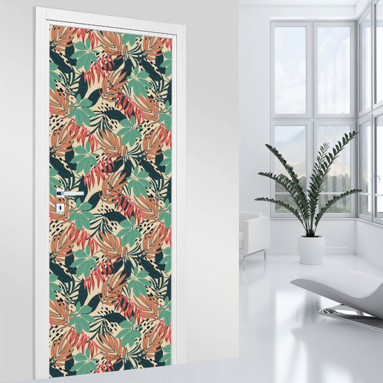 Door Sticker - Decal - Leaves