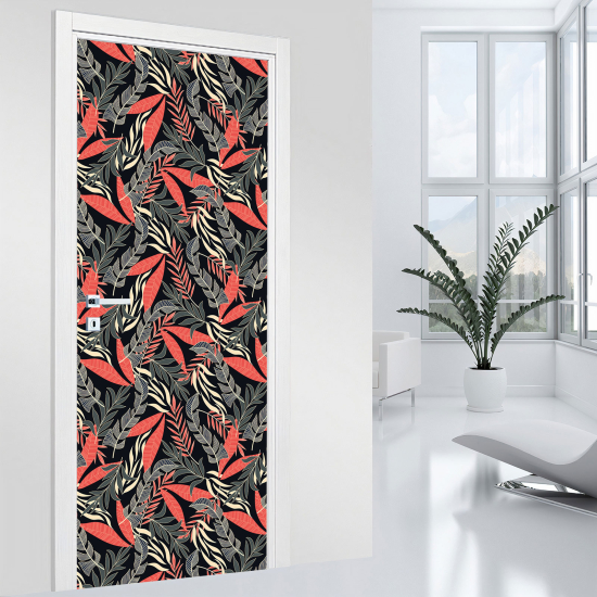 Door Sticker - Decal - Leaves