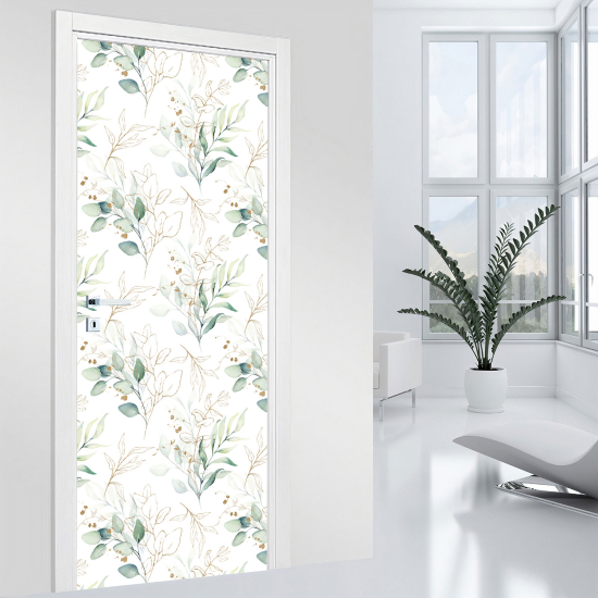 Door Sticker - Decal - Leaves