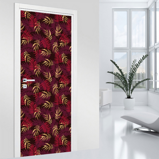 Door Sticker - Decal - Leaves