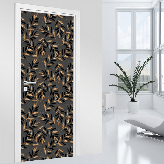 Door Sticker - Decal - Leaves