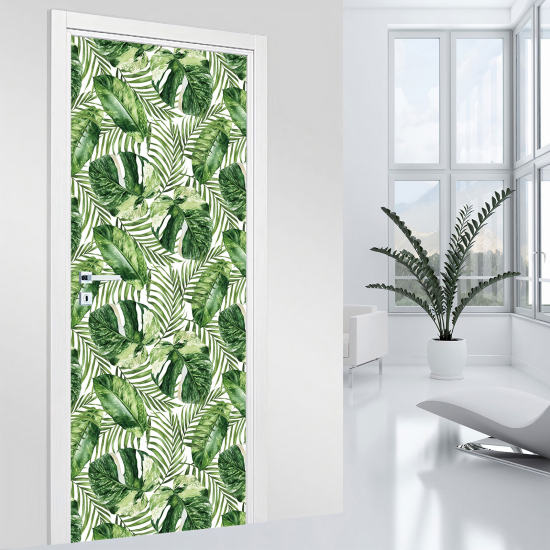 Door Sticker - Decal - Leaves