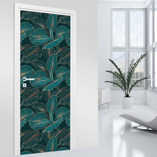 Door Sticker - Decal - Leaves