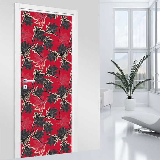 Door Sticker - Decal - Leaves