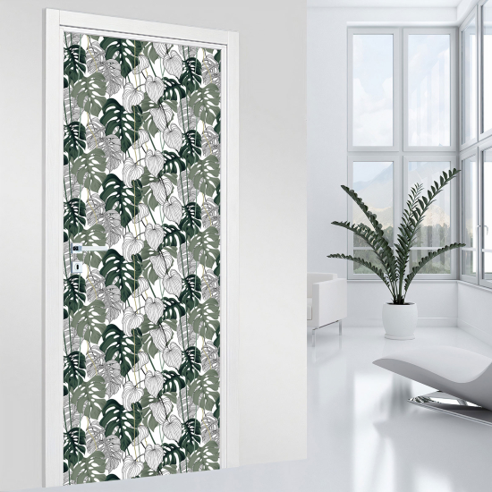 Door Sticker - Decal - Leaves