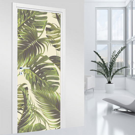 Door Sticker - Decal - Leaves